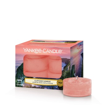 Set 12 lumanari parfumate tip pastila Cliffside Sunrise, Yankee Candle Set 12 lumanari parfumate tip pastila Cliffside Sunrise, Yankee Candle