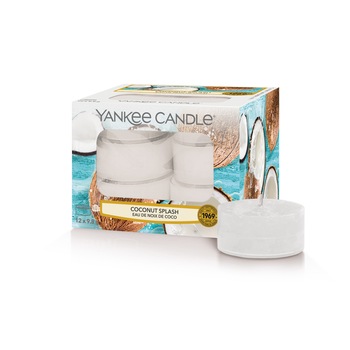 Set 12 lumanari parfumate tip pastila Coconut Splash, Yankee Candle Set 12 lumanari parfumate tip pastila Coconut Splash, Yankee Candle