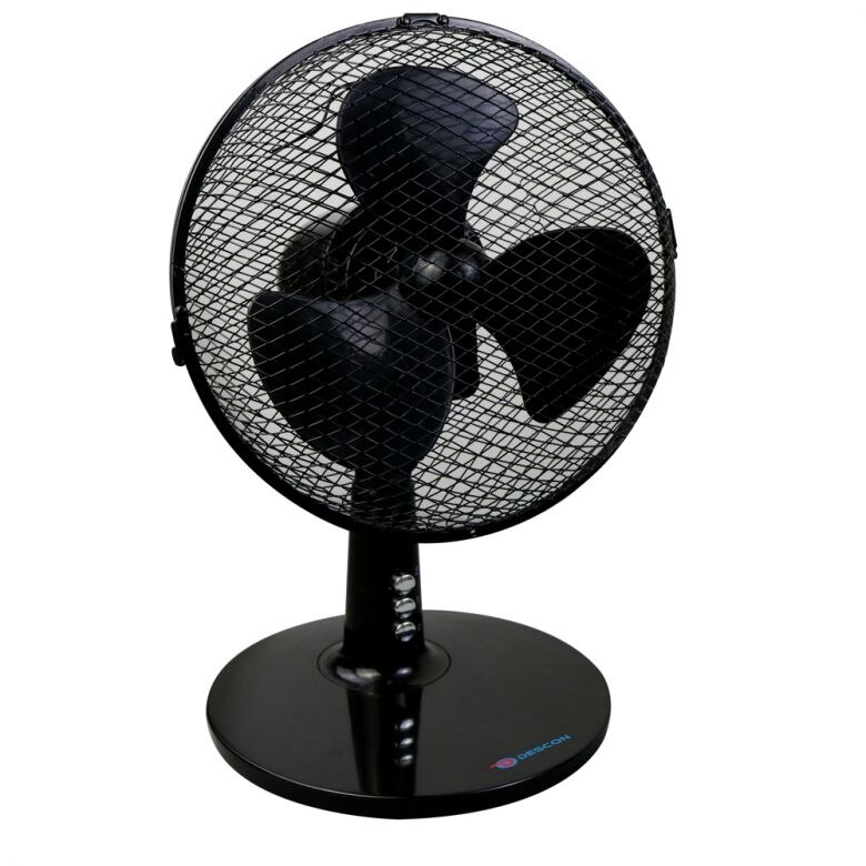 Ventilator birou/masa, diametru 23 cm, 20W, silentios, 2 moduri de functionare, negru