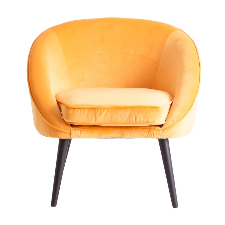 Fotoliu, LASTDECO, WILEN, 75x68x75 cm, Portocaliu