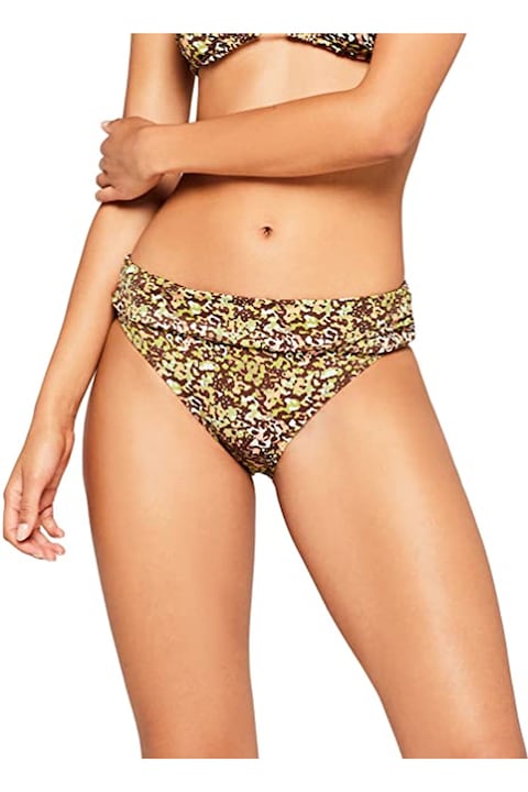 Дамски бански Find Iris & Lilly, Долна част-Бикини, С висока талия, Зелен/Кафяв