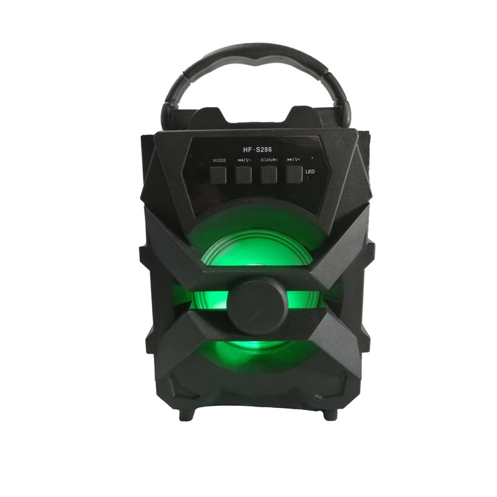 Boxa Portabila elSales, ELS-HF-S286, cu Bluetooth, Microfon, USB, Lumini LED