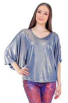 Bluza, Liza Panait, R2441, jerseu, bleu Bluza, Liza Panait, R2441, jerseu, bleu