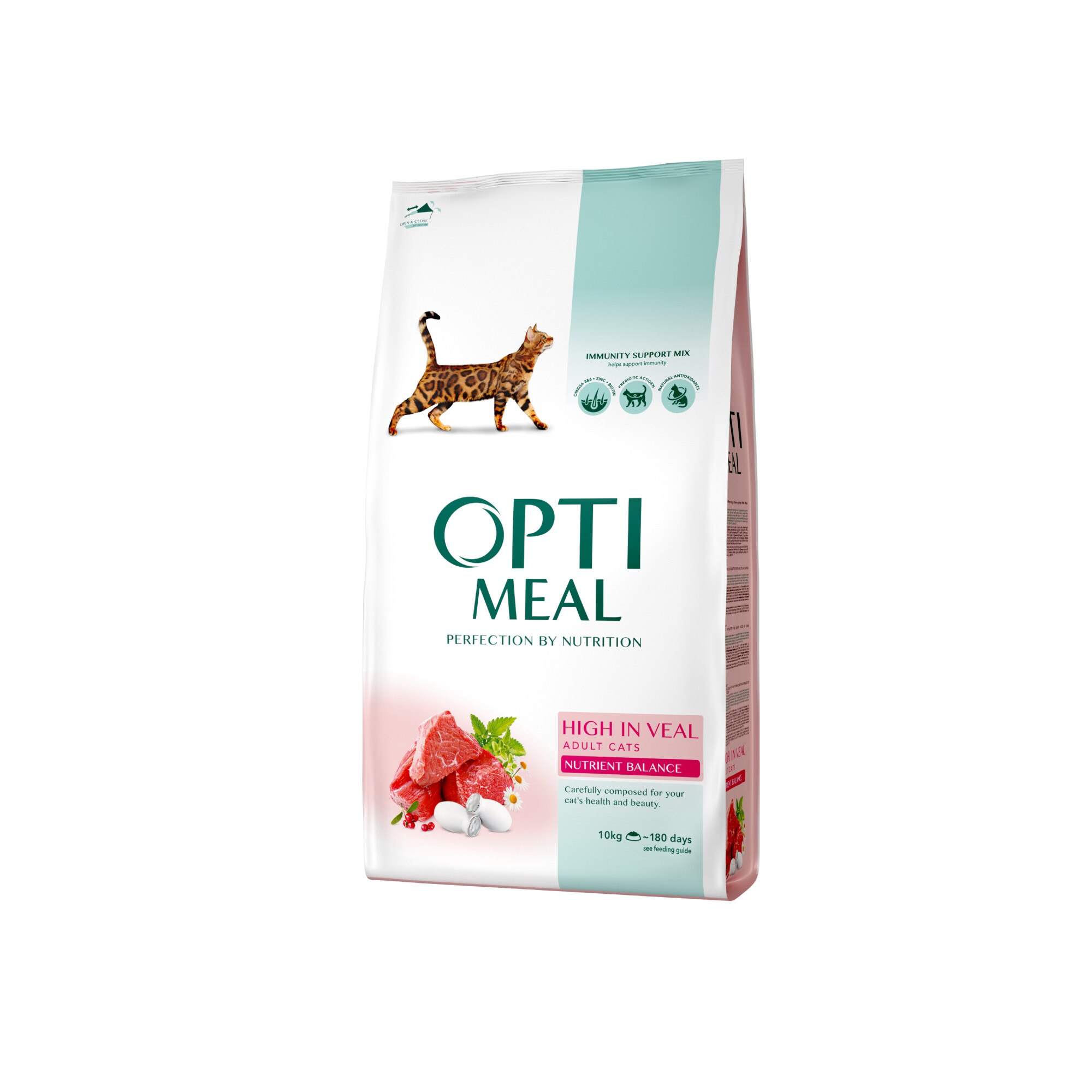 Hrana uscata completa Optimeal pentru pisici adulte - cu Vita, 10kg