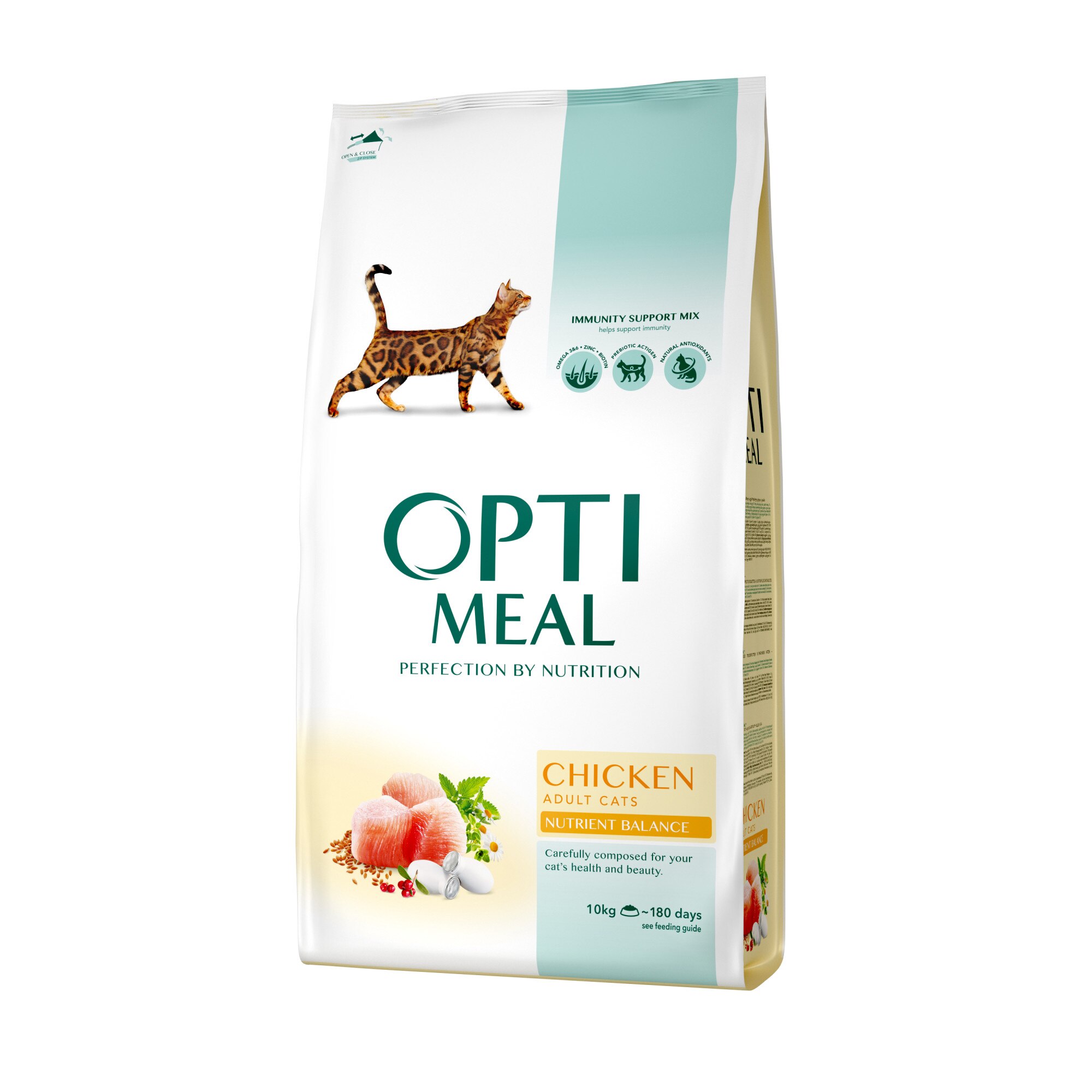 Hrana uscata completa Optimeal pentru pisici adulte cu Pui, 10kg