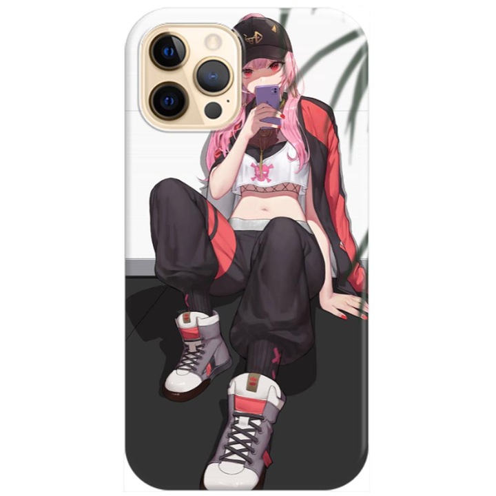 Husa silicon compatibila cu Apple iPhone 12, iPhone 12 Pro model Mori Calliope Hololive, Silicon, TPU Viceversa