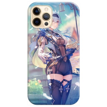 Husa silicon compatibila cu Apple iPhone 12, iPhone 12 Pro model Genshin Impact Eula, Silicon, TPU Viceversa Husa silicon compatibila cu Apple iPhone 12, iPhone 12 Pro model Genshin Impact Eula, Silicon, TPU Viceversa