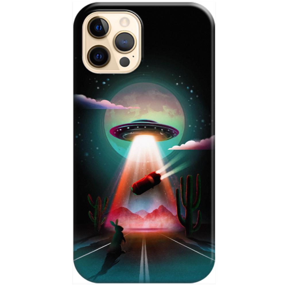 Husa silicon compatibila cu Apple iPhone 12 Pro Max model Alien Abduction, Silicon, TPU Viceversa