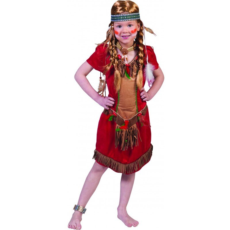 Costum Indian Red Hawk Girl, L, 10-11 ani