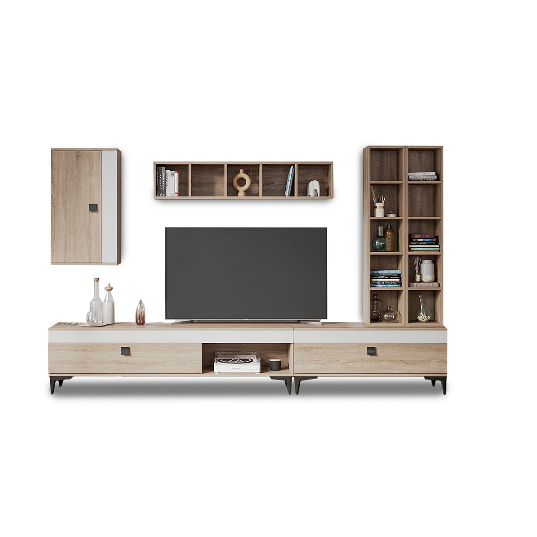 Living Scandinav Rafa 02 pal melaminat 16mm H 152 x L 260 x A 33.5 cm