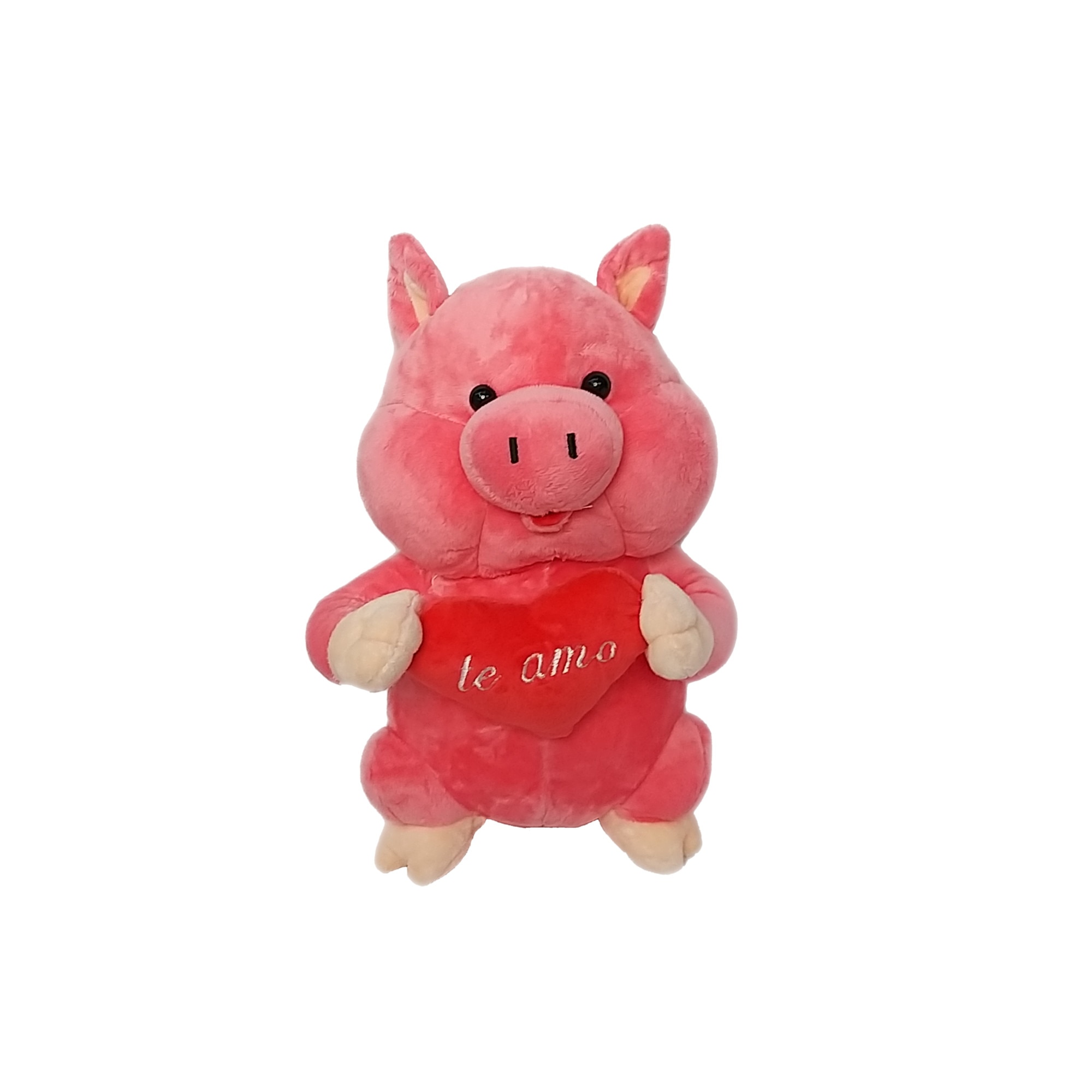 Porcusor de plus Te Amo, Nichita Impex, 26 cm, roz