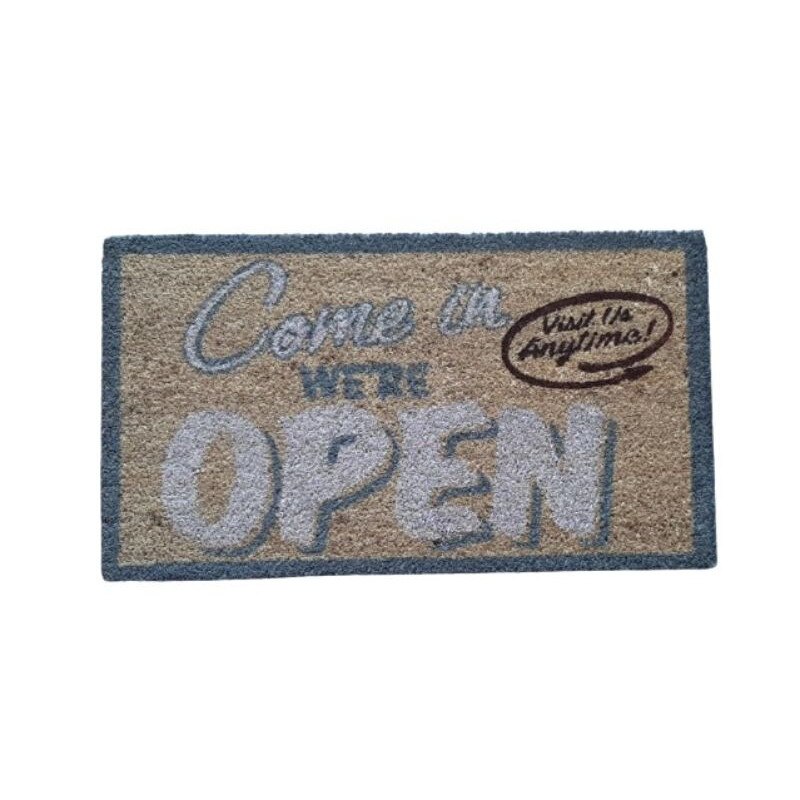 Covoras intrare, cocos, 40x70 cm, Imprimeu Gri