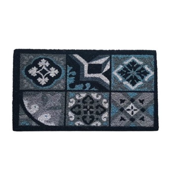 Covoras intrare, cocos, 40x70 cm, negru multicolor Covoras intrare, cocos, 40x70 cm, negru multicolor