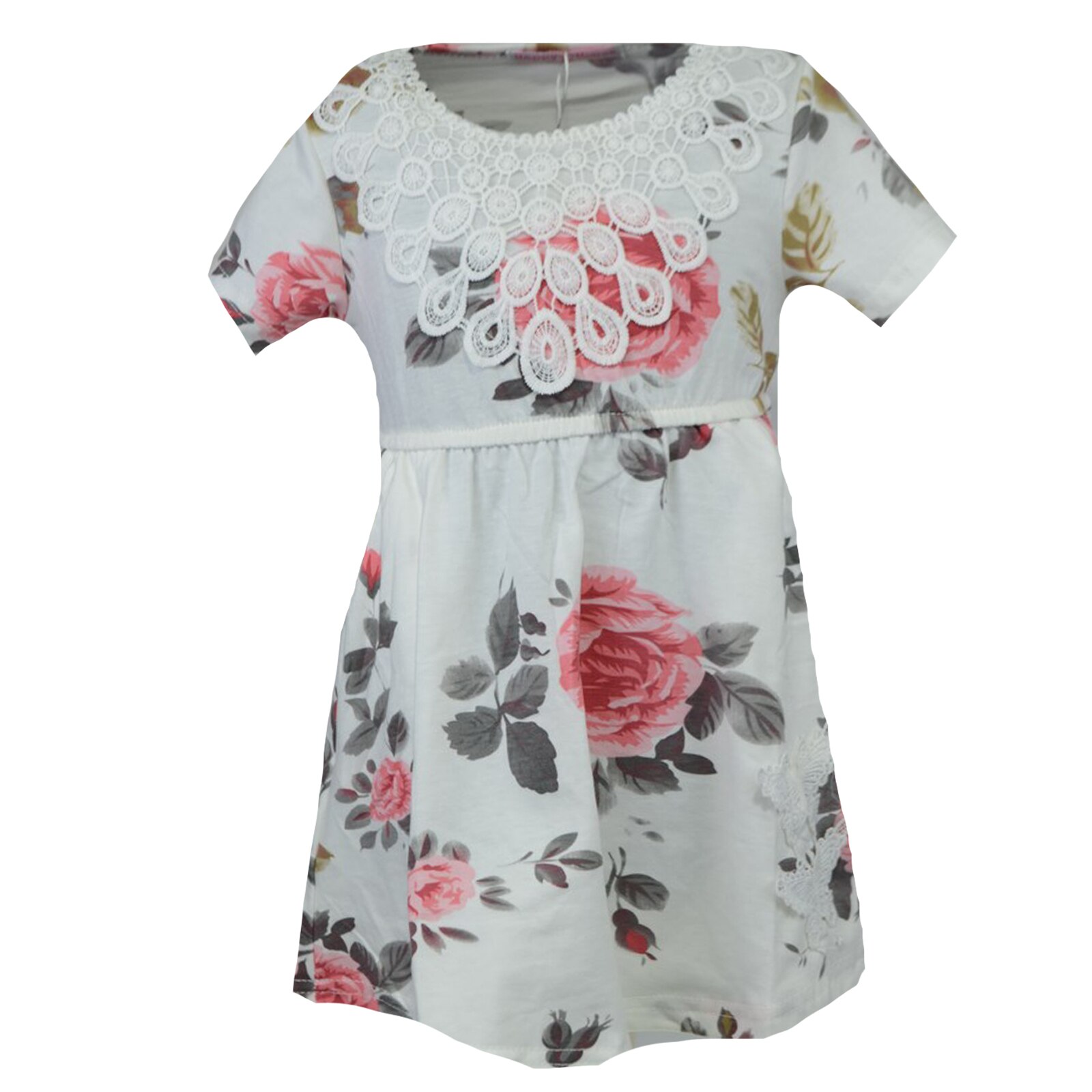 Rochie pentru fete Happy House CVC-1612-1, Alb 80 cm