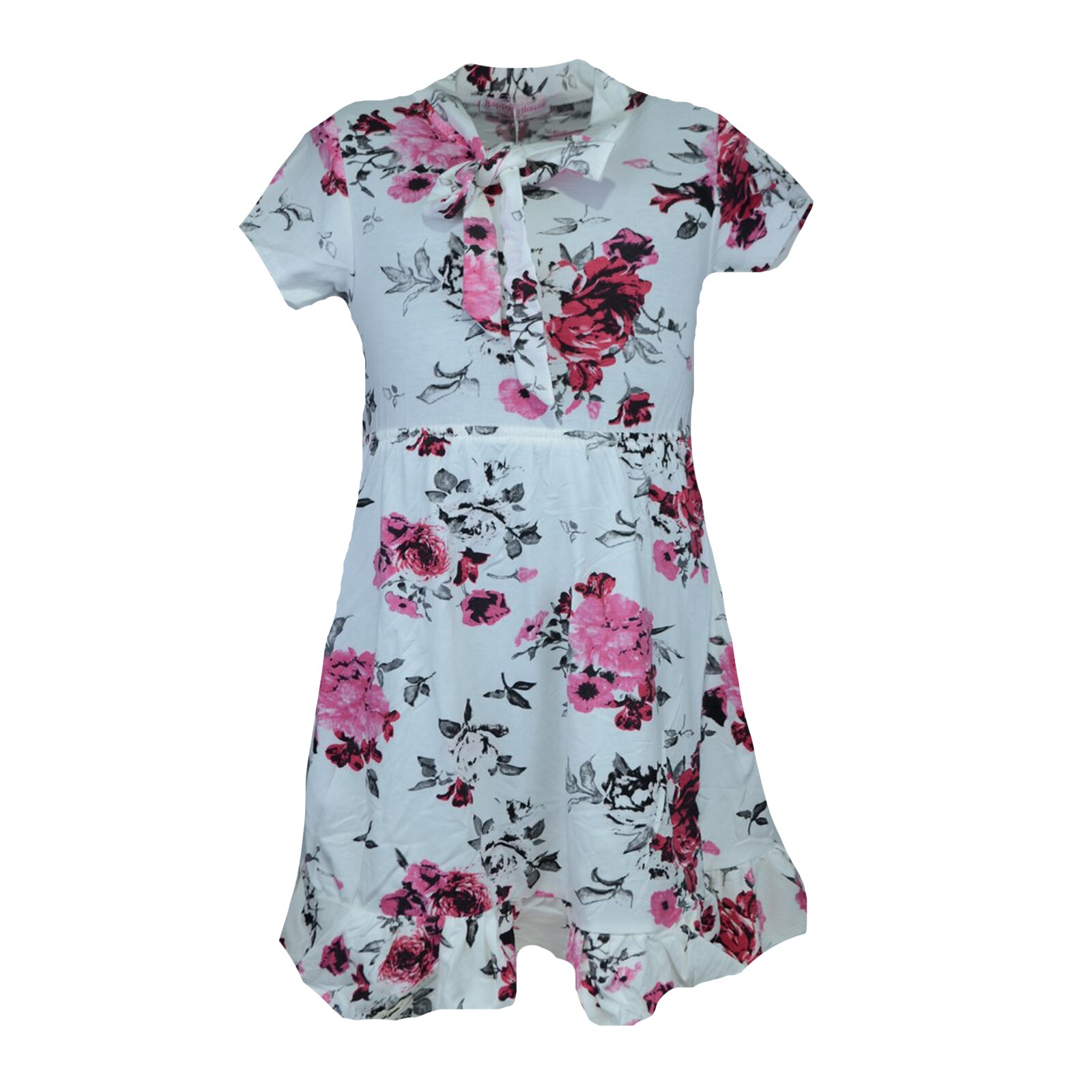 Rochie pentru fete Happy House CVC-1529-1, Alb 128 cm