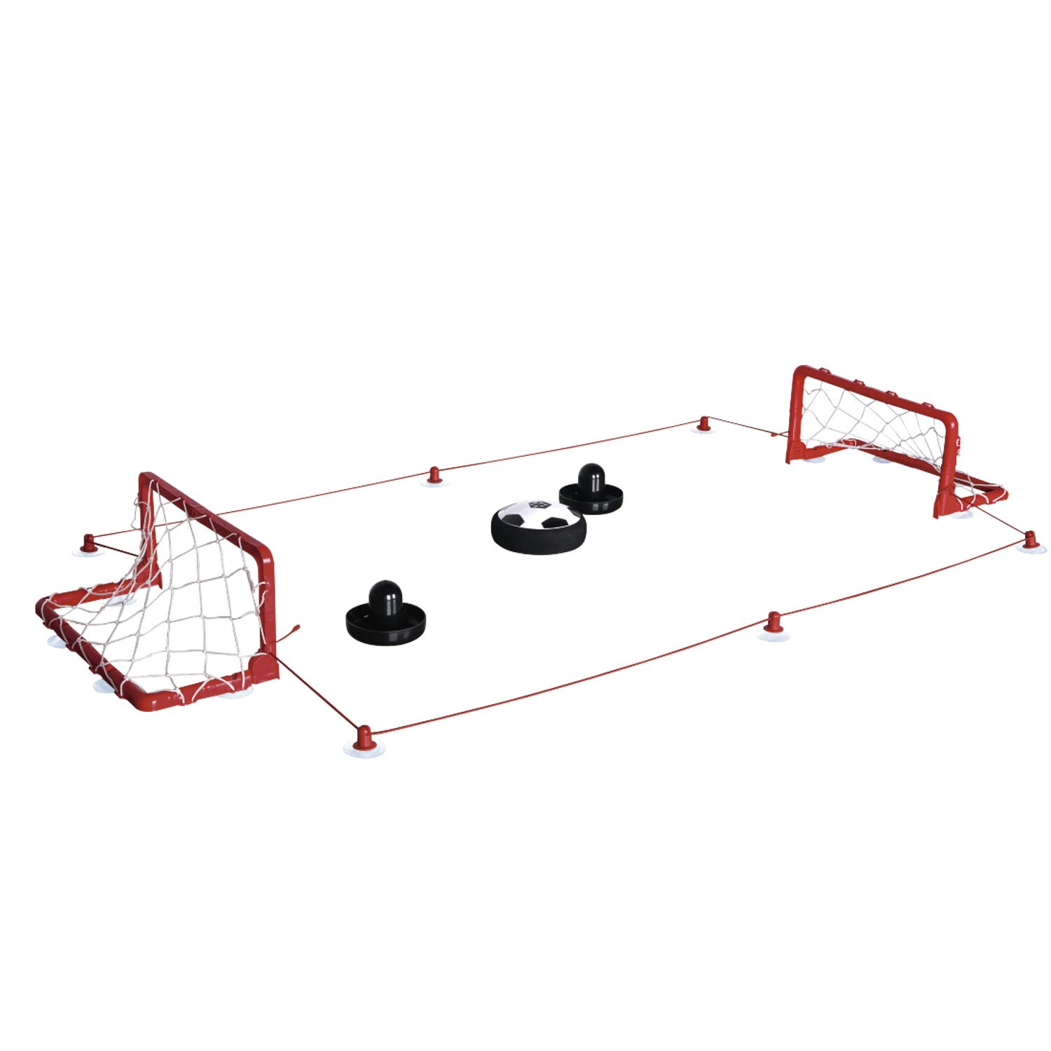 Set minge zburatoare cu porti, Hama Hoverball, alb-negru