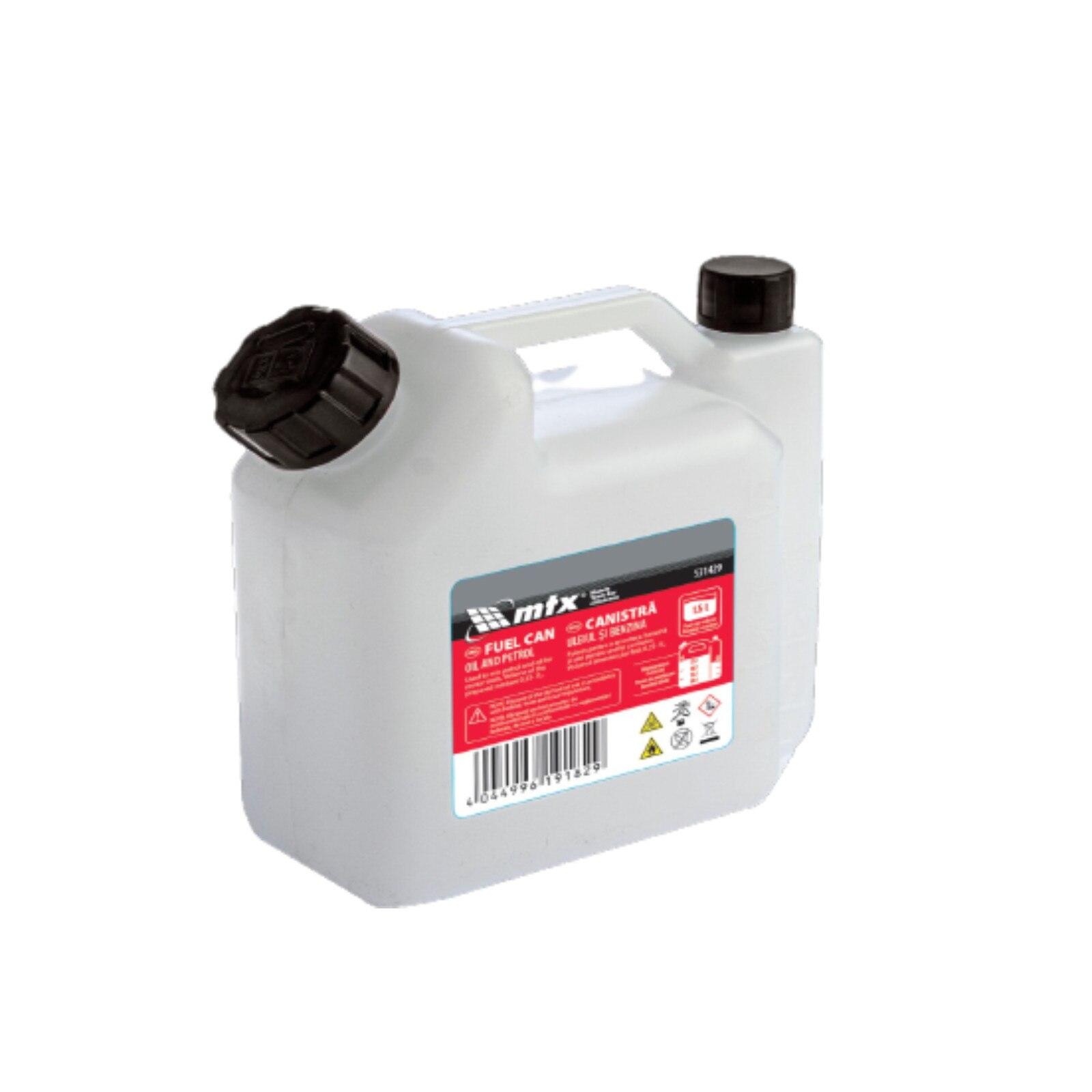 Canistra combustibil pentru amestecul de ulei si benzina, 1,5l MTX