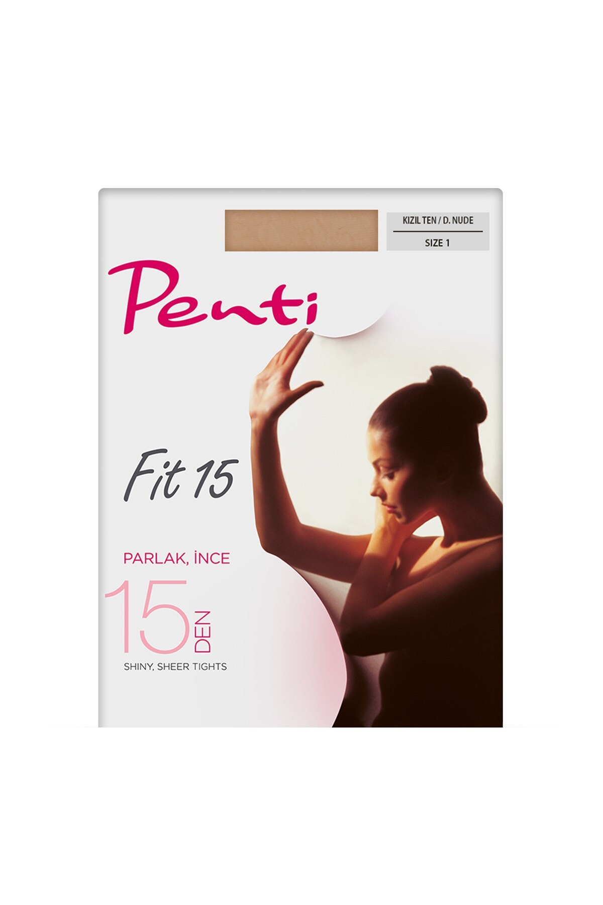 Dres dama Fit, Penti, 15 DEN, Nude inchis