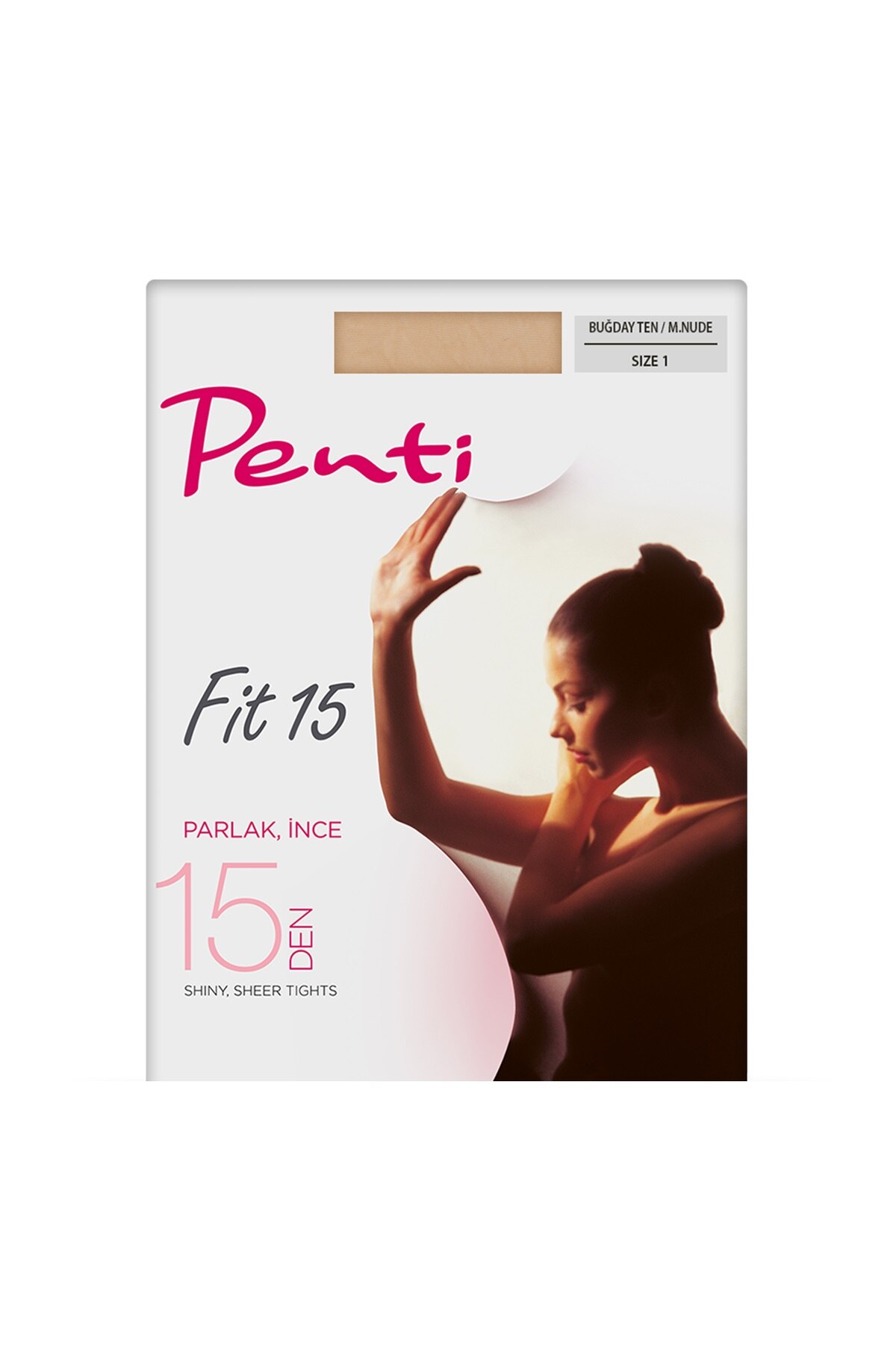 Dres dama Fit, Penti, 15 DEN, Nude mediu