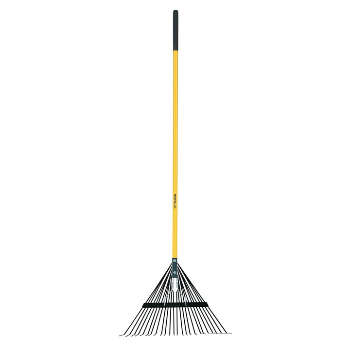 Grebla metalica pentru frunze, 61cm, cu coada din lemn de 137 cm Truper