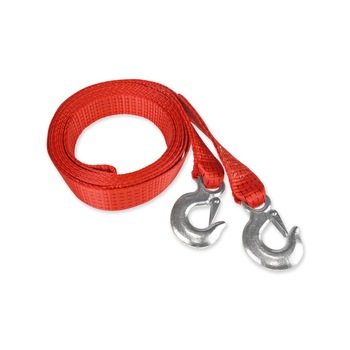 Chinga tractare cu lungime de 5 metri, sarcina de 7.5 tone, cu carlige cu blocaj Chinga tractare cu lungime de 5 metri, sarcina de 7.5 tone, cu carlige cu blocaj