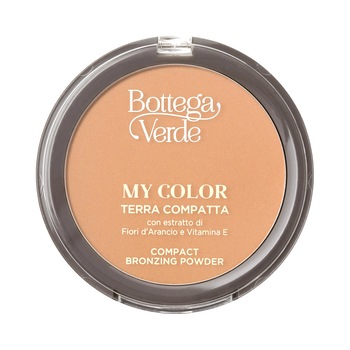 Pudra cu extract de flori de portocal si Vitamina E, nuante naturale - My color, 8 G, Bottega Verde Pudra cu extract de flori de portocal si Vitamina E, nuante naturale - My color, 8 G, Bottega Verde