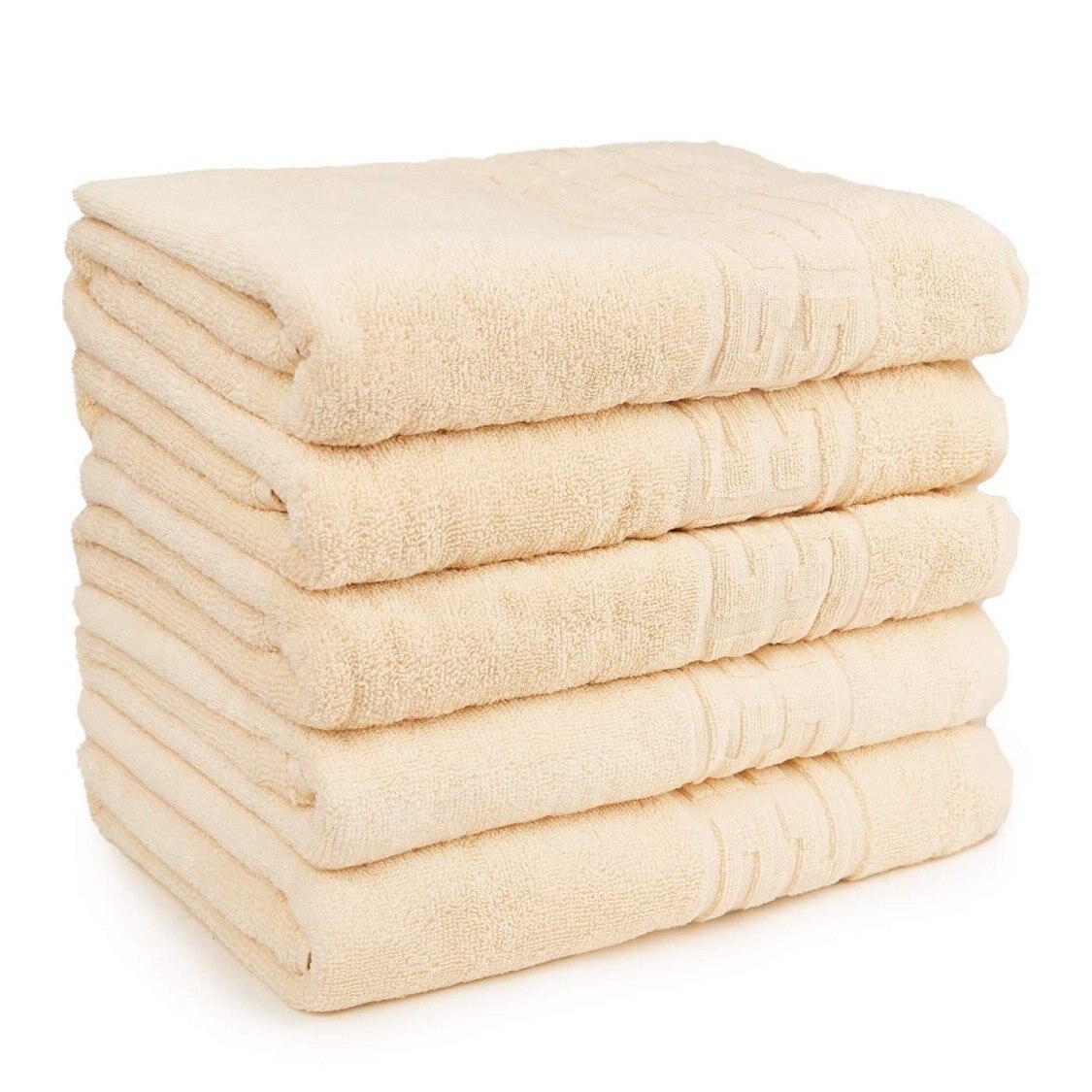 Set 5 Prosoape - 50x90 cm - 5xCrem - 100% Bumbac