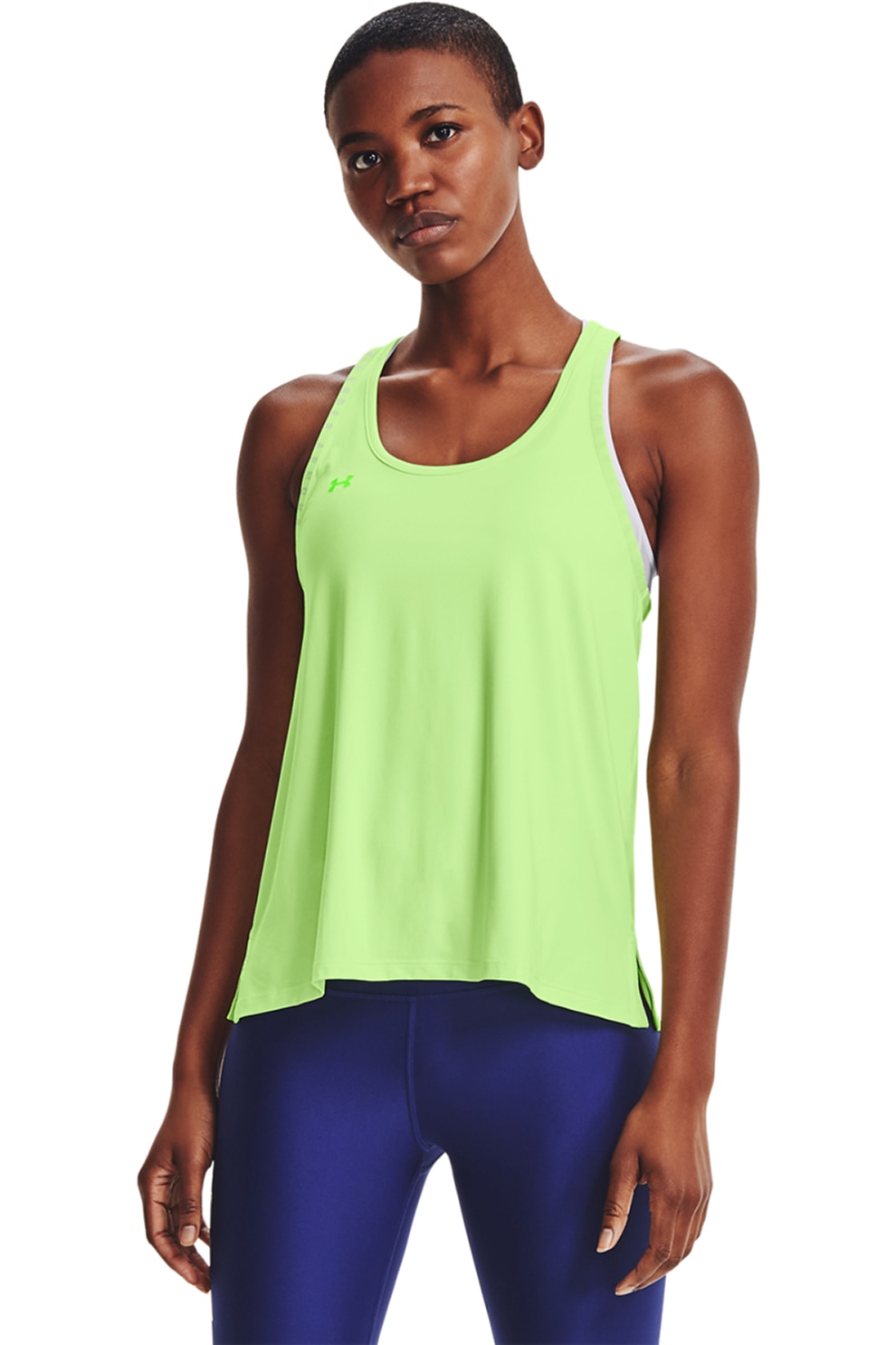 Under Armour, Top lejer pentru fitness Knockout, Verde lime