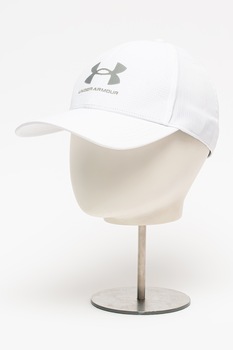 Under Armour, Sapca cu imprimeu logo pentru fitness Armourvent 1361529-100, Alb/Gri inchis, 56-58 CM Standard Under Armour, Sapca cu imprimeu logo pentru fitness Armourvent 1361529-100, Alb/Gri inchis, 56-58 CM Standard