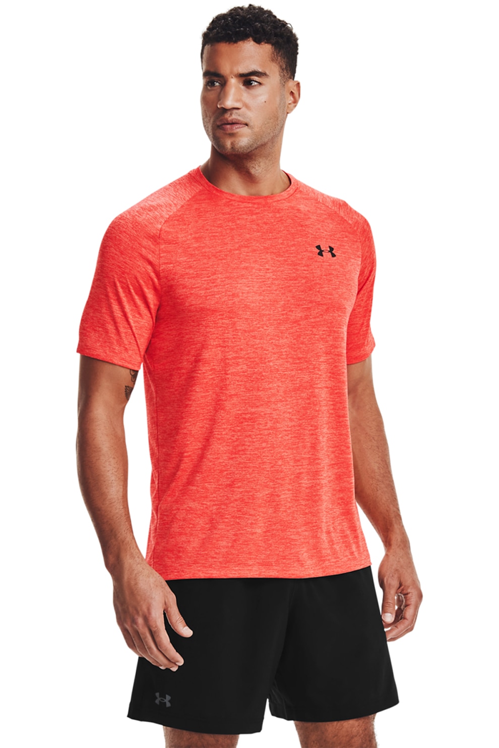 Under Armour, Tricou lejer pentru fitness Tech™ 2.0, Corai