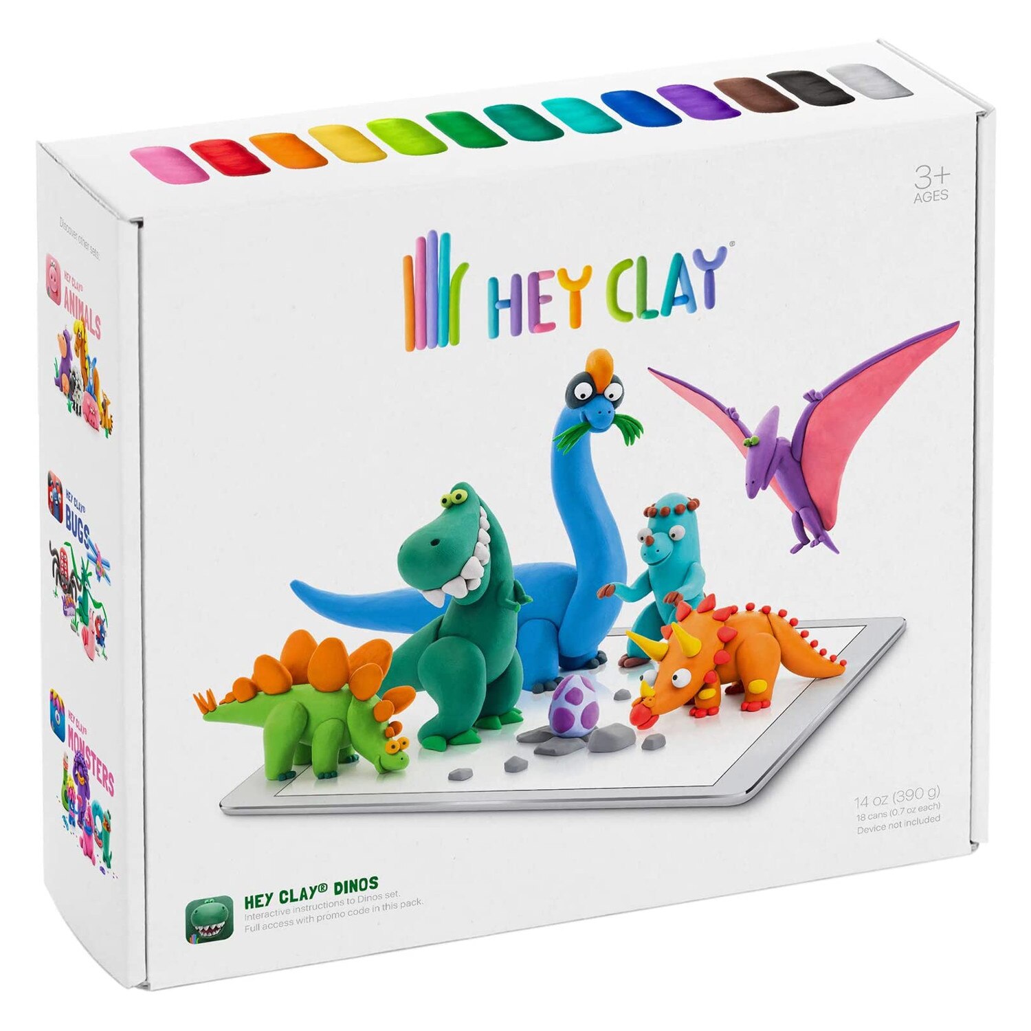 Set creatie 18 buc Hey Clay Dinozaurii