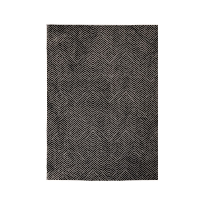 Covor din poliester, Colectie otantik, modern/scandinav, model 5507A, culoare Gri 100 x 200 cm, fara franjuri