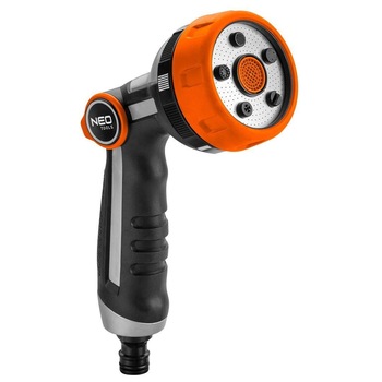 Pistol stropit gradina, tip dus, 5 moduri, cu blocare, NEO Pistol stropit gradina, tip dus, 5 moduri, cu blocare, NEO