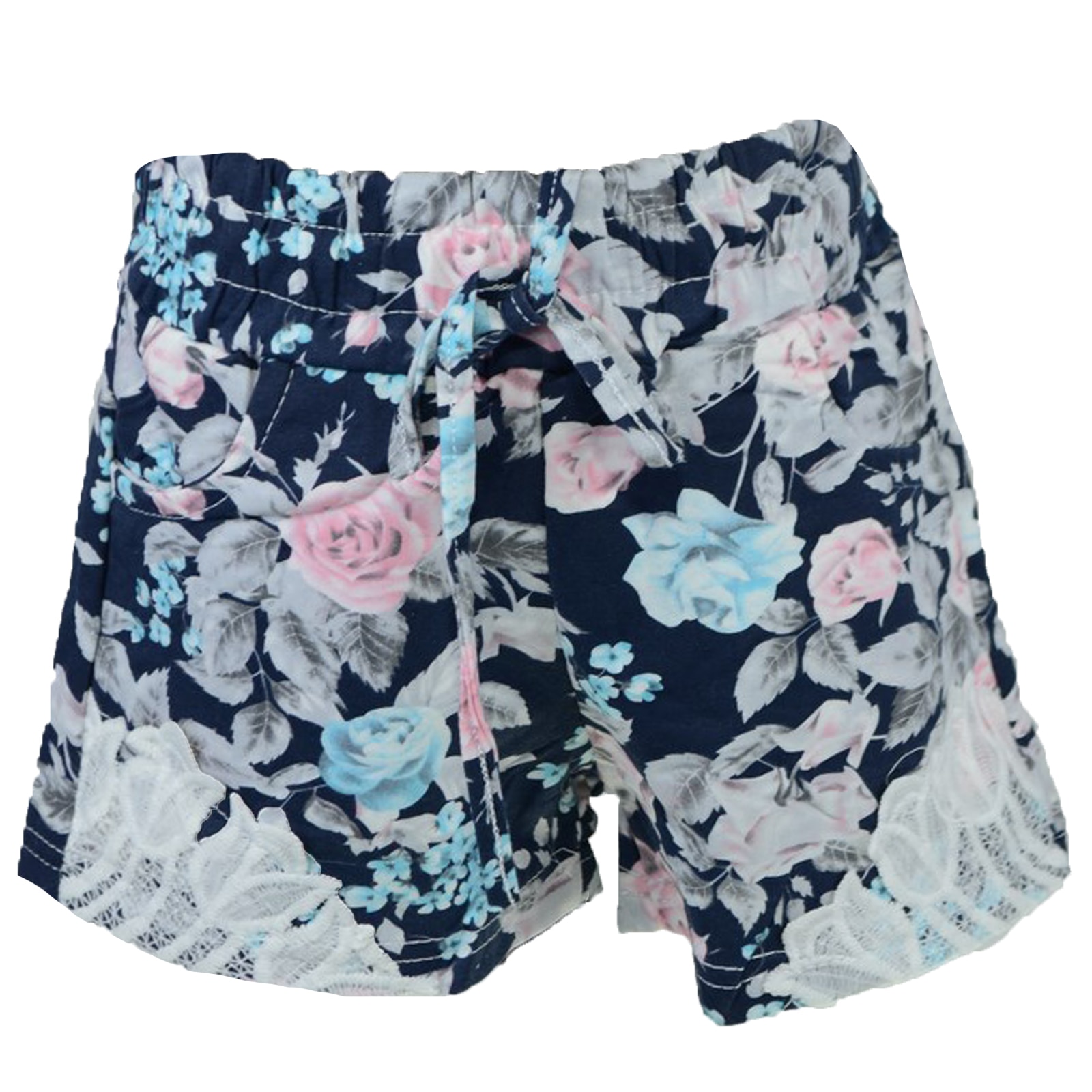 Pantaloni scurti pentru fete Happy House CVC-1602-3, Bleumarin 128 cm