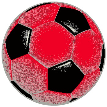 Covor Kolibri, Rotund, Minge Fotbal, Rosu, 67x67 cm, 2300 gr/mp Covor Kolibri, Rotund, Minge Fotbal, Rosu, 67x67 cm, 2300 gr/mp