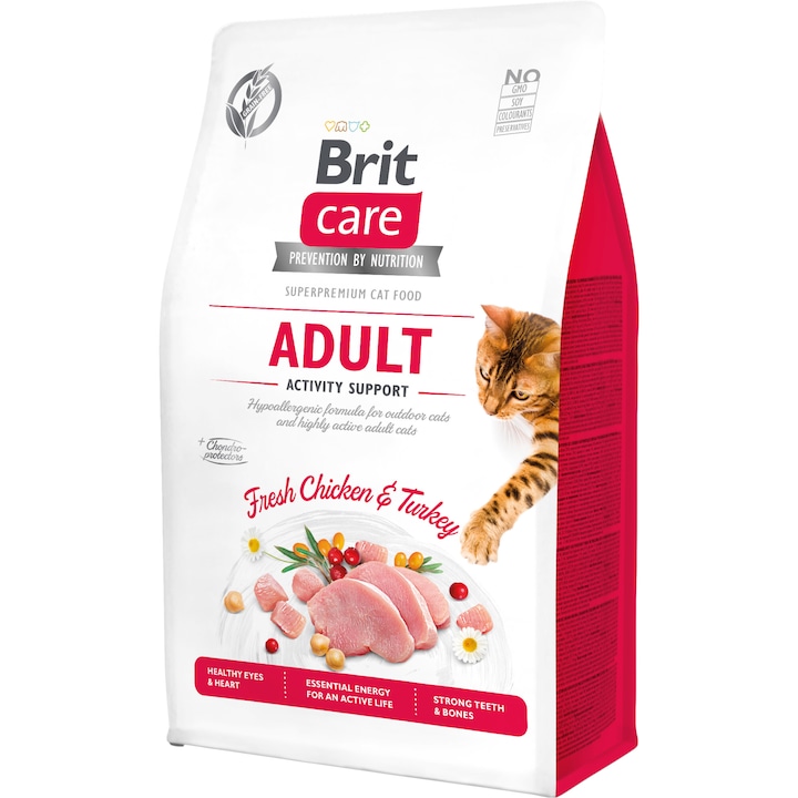Hrana uscata pentru pisici Brit Care GF, Adult Activity Support, 400 g