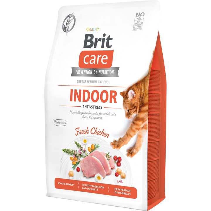 Hrana uscata pentru pisici Brit Care GF, Anti-Stress, 2 Kg