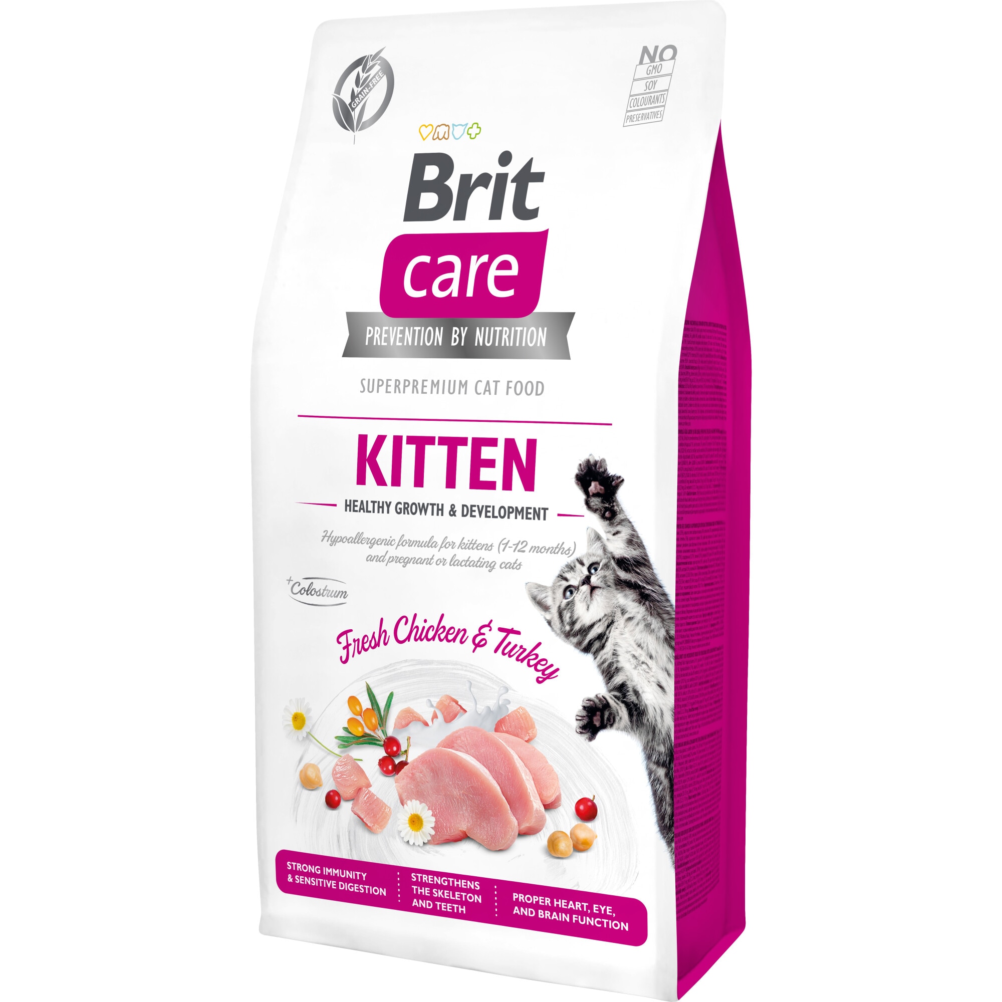Hrana uscata pentru pisici Brit Care GF, Healthy Growth & Development, 7 Kg