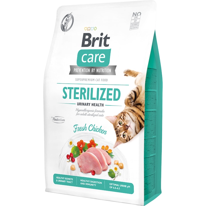 Hrana uscata pentru pisici Brit Care GF, Sterilized Urinary Health, 2 Kg