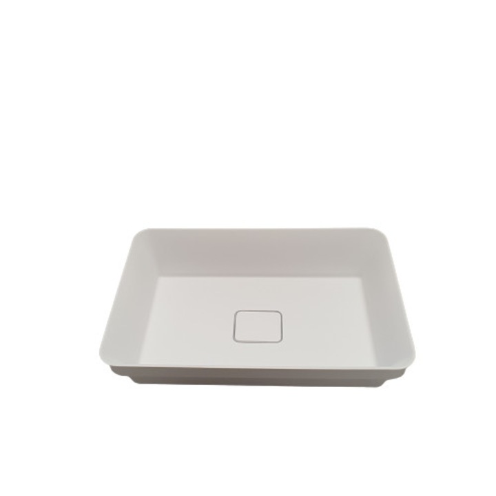 Lavoar compozit pentru mobilier baie, 578 x 378 x 45/163, Kompotech, Alb lucios/mat