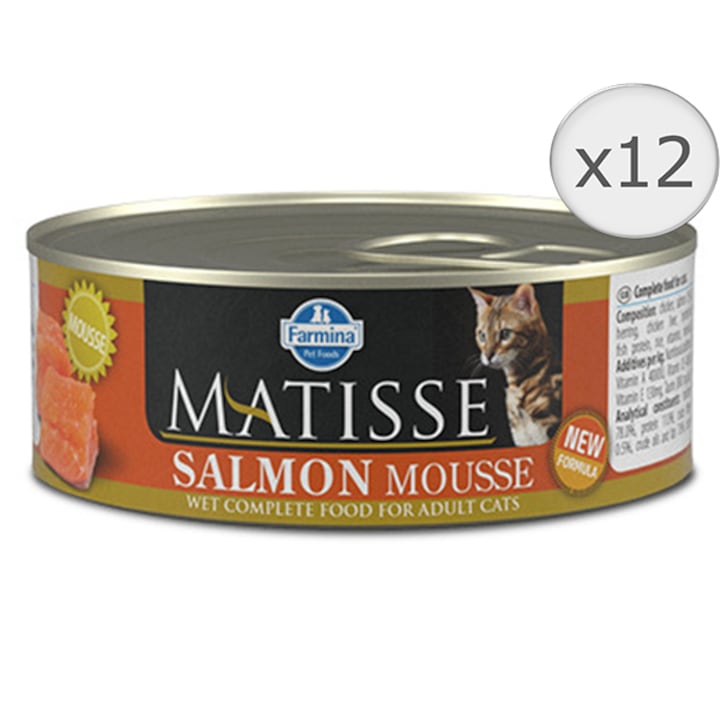 Matisse Adult Nedves macskaeledel, Lazac Mousse, 12 x 85 g