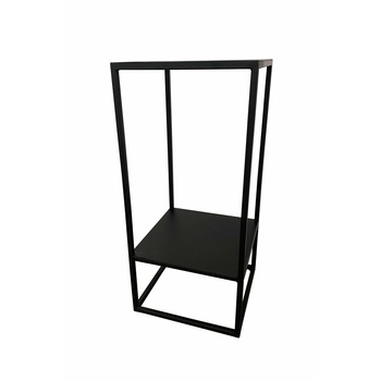Etajera metalica pentru ghiveci cu 2 rafturi, negru, 35 x 35 x 76 cm, 011 Etajera metalica pentru ghiveci cu 2 rafturi, negru, 35 x 35 x 76 cm, 011