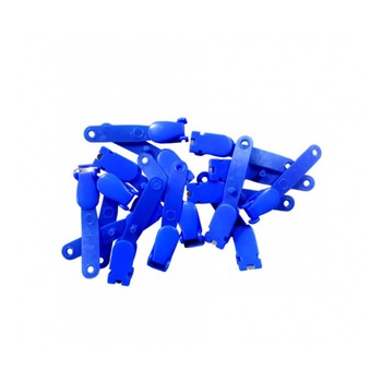 Set 10 Clipsuri pentru Ecusoane Deli, Albastre, Plastic Set 10 Clipsuri pentru Ecusoane Deli, Albastre, Plastic