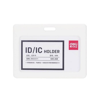 Ecuson Orizontal pentru Carduri Deli, Silicon, 90x54 mm, Alb Ecuson Orizontal pentru Carduri Deli, Silicon, 90x54 mm, Alb