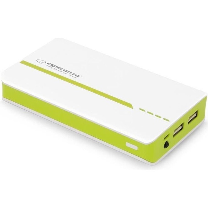 Camera ascunsa intr-o baterie externa, Secutron UltraLife-VOX, USB, Comanda vocala, Alb/Verde