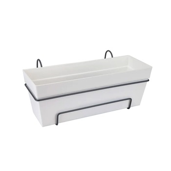 Jardiniera Loft Urban All in 1, culoarea Alb, 50 cm Jardiniera Loft Urban All in 1, culoarea Alb, 50 cm
