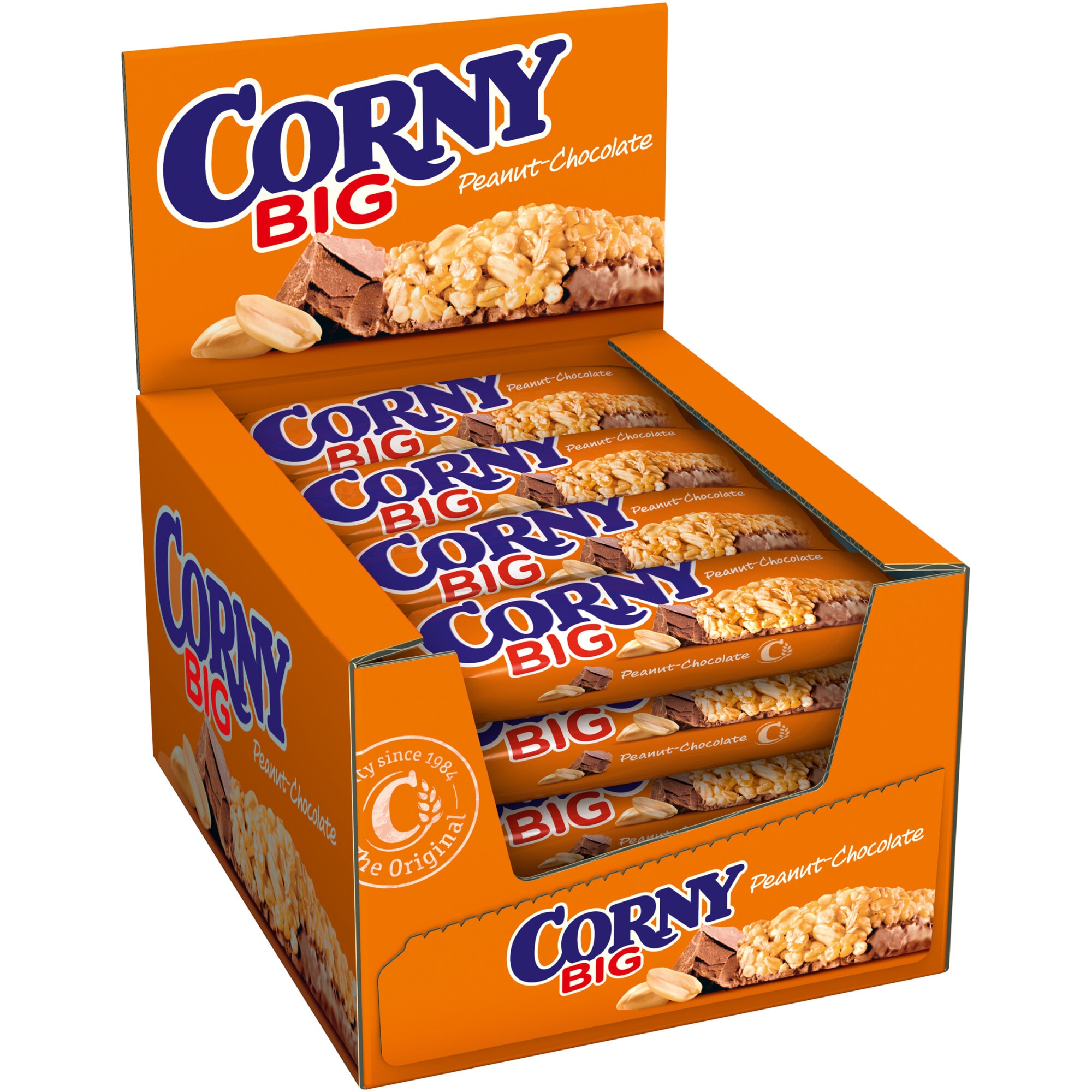 Baton de cereale cu arahide si ciocolata Corny Big, 24buc x 50g