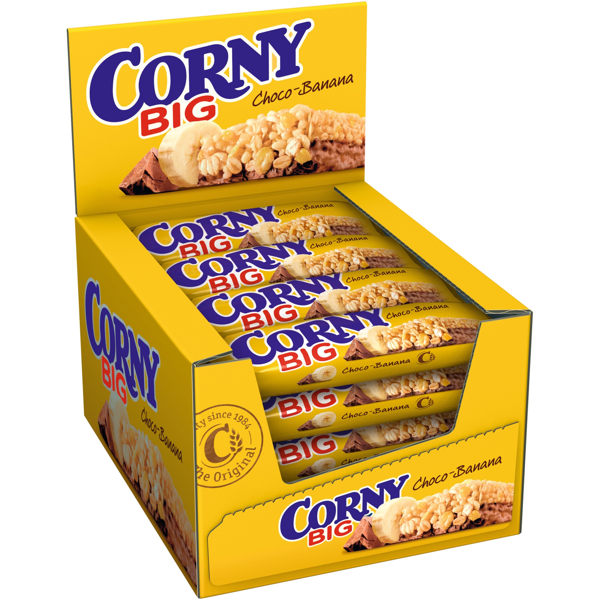 Baton de cereale cu ciocolata si banana Corny Big, 24buc x 50g