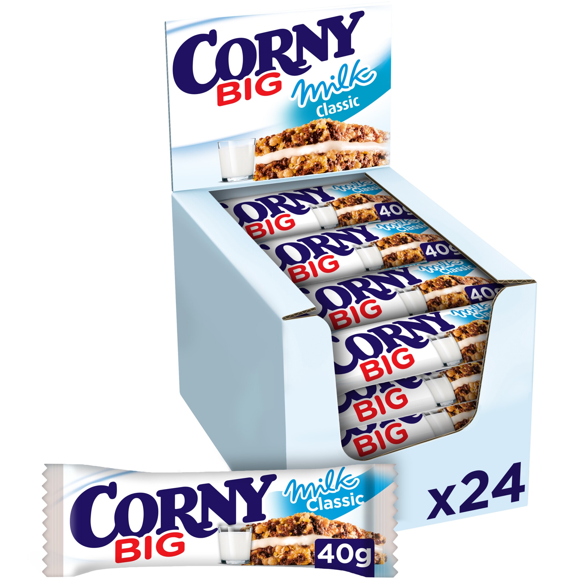 Baton de cereale cu crema de lapte Corny Big, 24buc x 40g