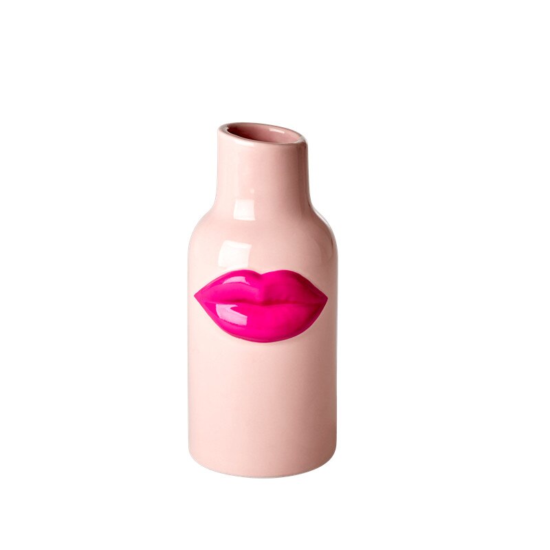 Vaza Ceramica Rice Fuchsia Lips Small 25cm